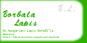 borbala lapis business card